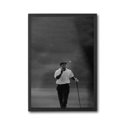 Nostalgic Nike Golfer Action Décor Poster – Retro Golf Home Art