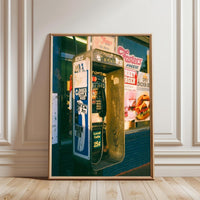 Retro Phone Booth Wall Poster – Retro 'Phone' Fosters Freeze Print