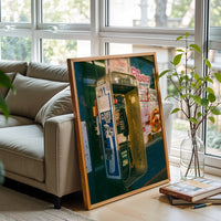 Retro Phone Booth Wall Poster – Retro 'Phone' Fosters Freeze Print