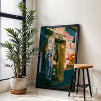 Retro Phone Booth Wall Poster – Retro 'Phone' Fosters Freeze Print