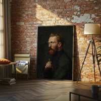 Nostalgic Portrait Painting Wall Print – Traditional Retro Style Print for Home Decor