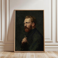 Nostalgic Portrait Painting Wall Print – Traditional Retro Style Print for Home Decor