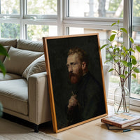 Nostalgic Portrait Painting Wall Print – Traditional Retro Style Print for Home Decor