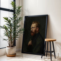 Nostalgic Portrait Painting Wall Print – Traditional Retro Style Print for Home Decor