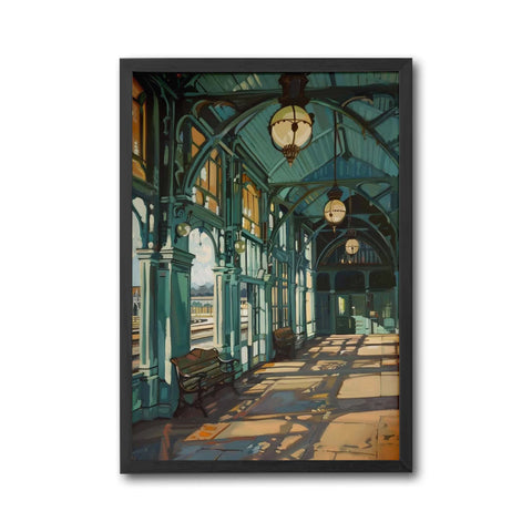 Heritage Railway Station Artwork, Timeless Train Print, Railway Wall Décor Poster, Train Station Decor, Everlasting Travel Art Gift