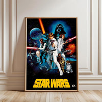 Nostalgic STAR WARS Wall Poster Home Wall Print – Retro Movie Canvas Decor