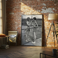Nostalgic Tennis Players Décor Poster | Retro Sports Home Wall Poster