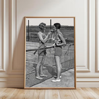 Nostalgic Tennis Players Décor Poster | Retro Sports Home Wall Poster