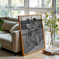 Nostalgic Tennis Players Décor Poster | Retro Sports Home Wall Poster