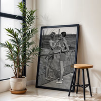 Nostalgic Tennis Players Décor Poster | Retro Sports Home Wall Poster