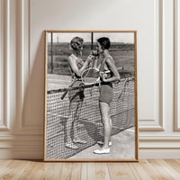 Retro Tennis Players Smoking Print, Retro Sports Wall Print