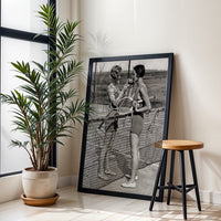 Retro Tennis Players Smoking Print, Retro Sports Wall Print