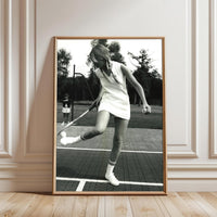 Retro Tennis Scene Print, Retro Sports Wall Print