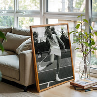 Retro Tennis Scene Print, Retro Sports Wall Print