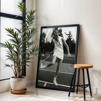 Retro Tennis Scene Print, Retro Sports Wall Print