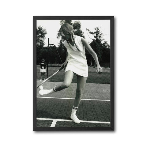 Retro Tennis Scene Print, Retro Sports Wall Print