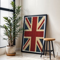 Nostalgic Union Jack Flag Print, British Flag Wall Décor