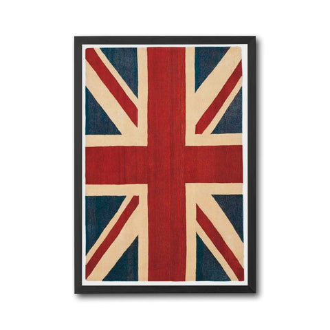 Nostalgic Union Jack Flag Print, British Flag Wall Décor