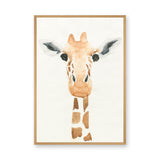 Watercolor Giraffe Kids Wall Art – Soft Safari Nursery Animal Print
