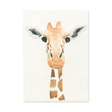 Watercolor Giraffe Kids Wall Art – Soft Safari Nursery Animal Print