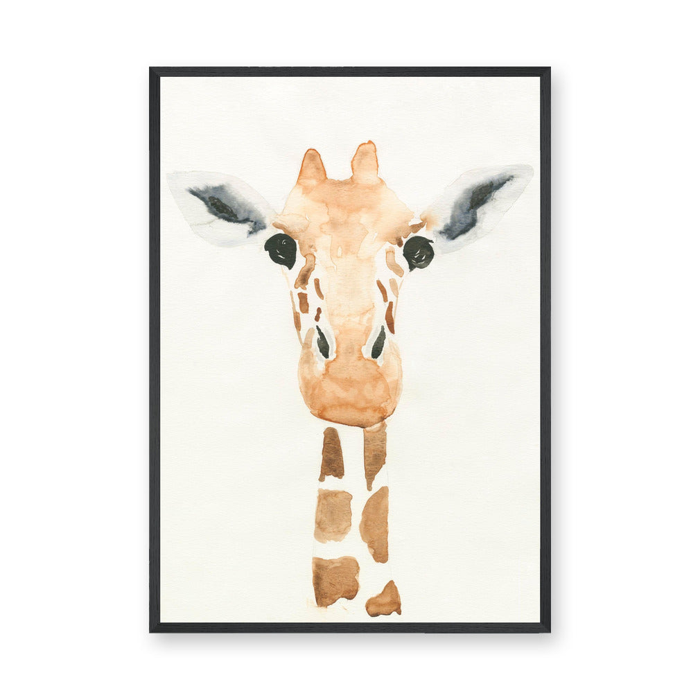 Watercolor Giraffe Kids Wall Art – Soft Safari Nursery Animal Print