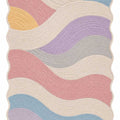 Wavy Abstract Area Rug – Pastel