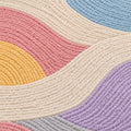 Wavy Abstract Area Rug – Pastel – texture close-up