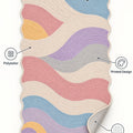 Wavy Abstract Area Rug – Pastel – features