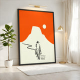 Western Cowboy Desert Minimalist Wall Art – Orange Mesa Quote Print