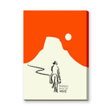 Western Cowboy Desert Minimalist Wall Art – Orange Mesa Quote Print