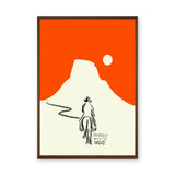 Western Cowboy Desert Minimalist Wall Art – Orange Mesa Quote Print
