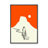 Western Cowboy Desert Minimalist Wall Art – Orange Mesa Quote Print