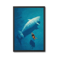 Whale and Boat Aesthetic Wall Décor Poster – Minimal Ocean Illustration Print