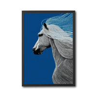 White Horse Understated Home Art – Contemporary Equestrian Print for Home Decor