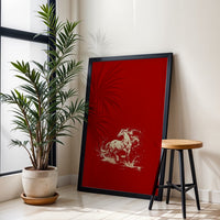 White Horse Understated Wall Print – Minimal Horse Illustration Poster