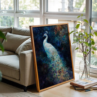 White Peacock Aesthetic Wall Print Poster Print