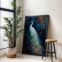 White Peacock Aesthetic Wall Print Poster Print