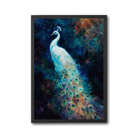 White Peacock Aesthetic Wall Print Poster Print