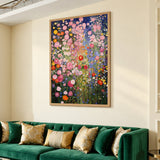 Wildflower Garden Botanical Wall Art – Colorful Floral Painting