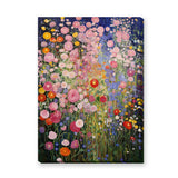 Wildflower Garden Botanical Wall Art – Colorful Floral Painting