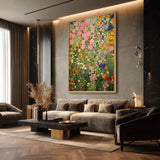 Wildflower Meadow Botanical Wall Art – Colorful Painted Floral Field