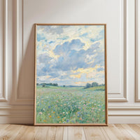 Wildflower Meadow Landscape Impressionist Wall Print Wall Poster