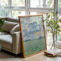 Wildflower Meadow Landscape Impressionist Wall Print Wall Poster