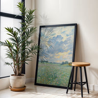 Wildflower Meadow Landscape Impressionist Wall Print Wall Poster