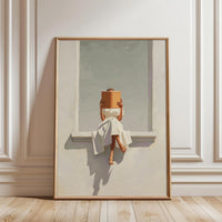 Woman Reading Print - Neutral Wall Print, Library, Book Lover Gifts, Simple Decor, Dopamine Decor, Reading Decor, Book Prints, Bedroom Art