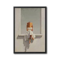 Woman Reading Print - Neutral Wall Print, Library, Book Lover Gifts, Simple Decor, Dopamine Decor, Reading Decor, Book Prints, Bedroom Art