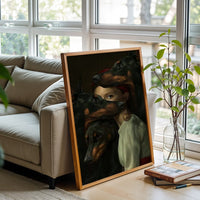 Woman with Doberman Dogs Aesthetic Wall Print