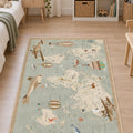 World Map Kids Area Rug in a nursery