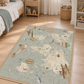 World Map Kids Area Rug in a nursery