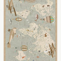 World Map Kids Area Rug